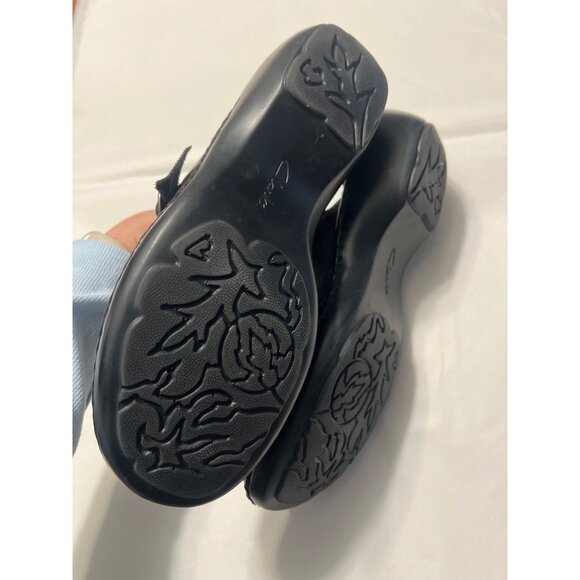 Clarks Womens Black Leather Slip-On Mules 8 - Picture 9 of 11